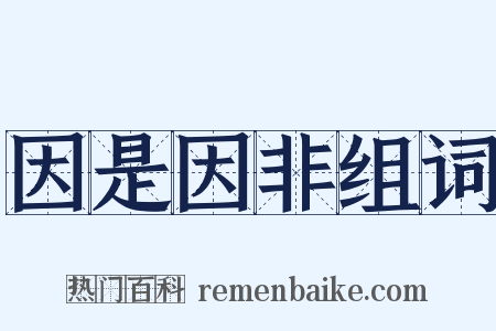 因是因非组词是什么意思的图片